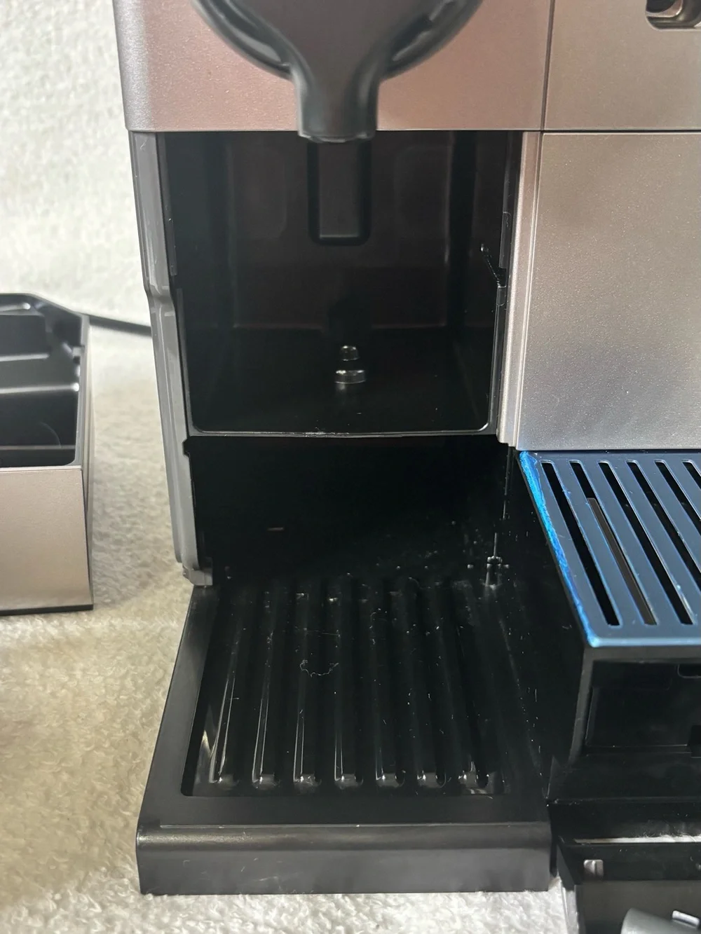 Nespresso-compatible Silver Espresso Machine with Built-In Milk Frother